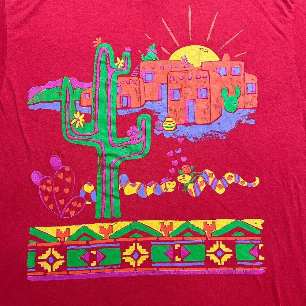 Vintage Cactus Shirt Single Stitch Arizona New Mexico Southwest 80s 90s Graphic